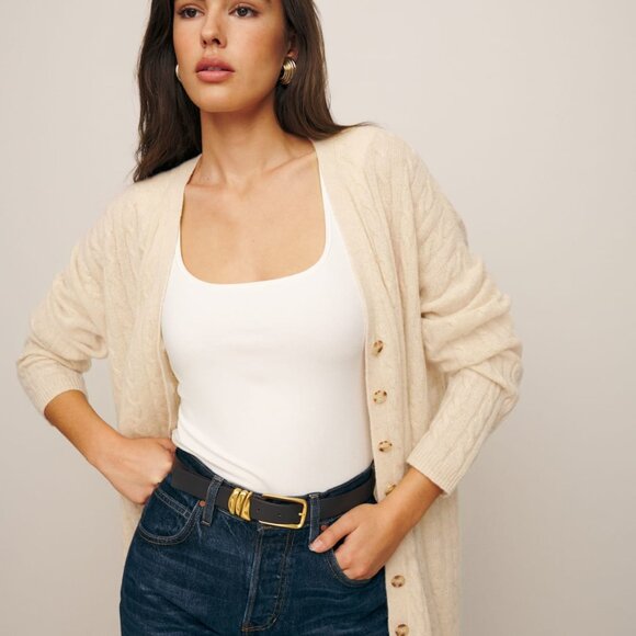 NWOT Reformation Giusta Oversized Cashmere Cardigan - Picture 9 of 11